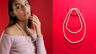 How to wear a long pearl necklace
