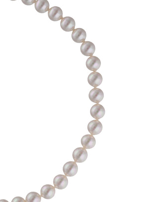 Sterling Silver Gold Plated Short Necklace for Women with Organic Pearl, 8mm Round White Pearl, 32/40cm Long, Ballet Collection
