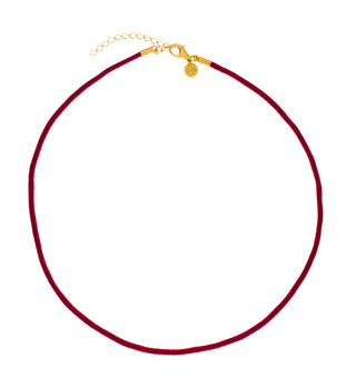 Burgundy Cord with Gold Plated Endings, 15.7" Length, Cadenas Collection
