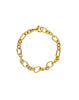 Gold Plated Steel Charm Bracelet for Women, 19cm Length, Charm&Glow Collection