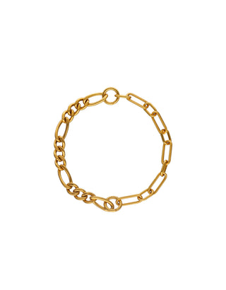 Bundle Gold Plated Chain Bracelet for Men and Women, With Organic Simulated Pearls, Mix&Match Collection